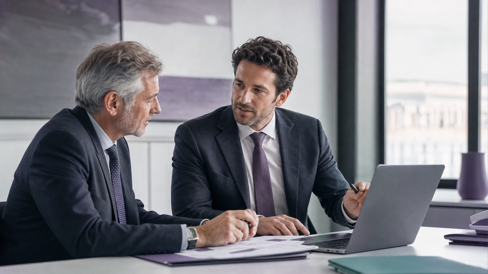 Project manager SERVIF al lavoro con un cliente durante un deal